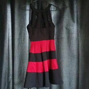 New Black & Red Striped Dress